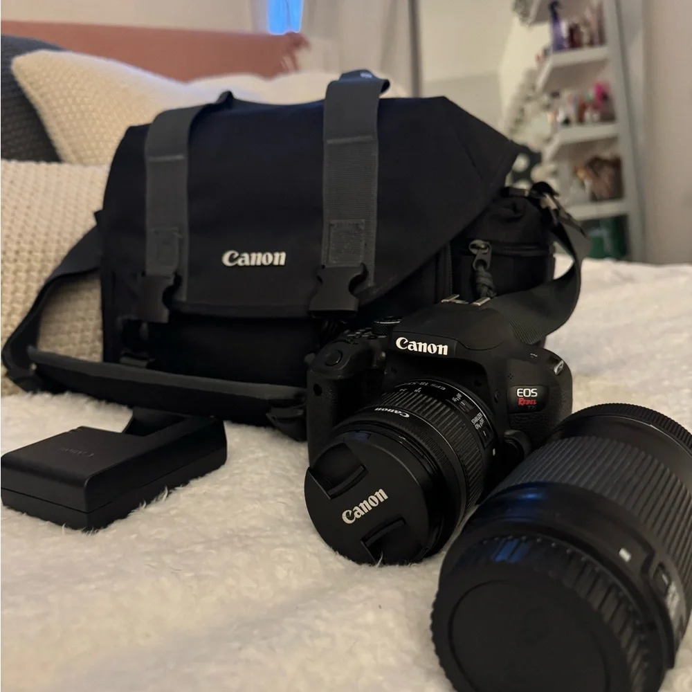 Canon Black DSLR Camera with Accessories